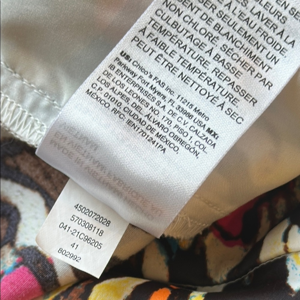 CHICOS Colorful Abstract Print Pants - Picture 2 of 8